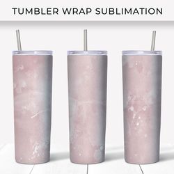 Blush Pink Abstract Watercolor Tumbler Wrap Sublimation