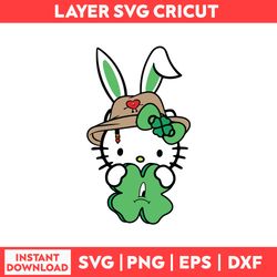 Smae Pws Love Hello Kitty Patrick Bad Bunny Patricks Day Svg, Bad Bunny Patricks Day Svg, Png, pdf, dxf digital fille