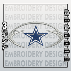 Dallas Cowboys Embroidery Files, NFL Logo Embroidery Designs, NFL Cowboys, NFL Machine Embroidery Designs