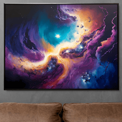Celestial Space Wall Art Space Wall Canvas Space Framed Art Space Print Space Poster Space Art