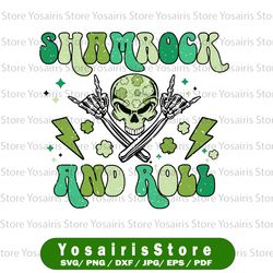 Skeleton PNG, Shamrock And Roll PNG, Funny St Patricks Day Png, Lucky Clover Png , Shamrock Png