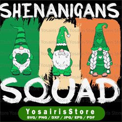 Shenanigans Squad Gnomes Png, Gnomes St Patrick's Day Png, St Patricks Day PNG, St Patricks Sublimation