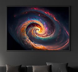 Space Wall Art Space Wall Canvas Space Framed Art Space Print Space Poster Space Art Space Vortex Space Swirl Home Decor