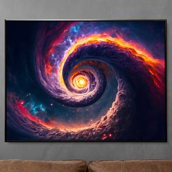 Space Wall Art Space Wall Canvas Space Framed Art Space Print Space Poster Space Art Space Vortex Space Swirl Home Decor