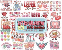 70 Retro Valentine Sublimation Bundle, Valentine's day png, Retro Valentine Png, Be My Valentine Png, Funny Valentine Pn
