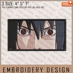 Sasuke Embroidery Files, Naruto, Anime Inspired Embroidery Design, Machine Embroidery Design