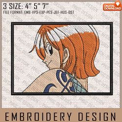 Nami Embroidery Files, One Piece, Anime Inspired Embroidery Design, Machine Embroidery Design