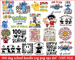 100 Days of School SVG Bundle, 100th Day of School svg, 100 Days svg, Teacher svg, School svg, School Shirt svg