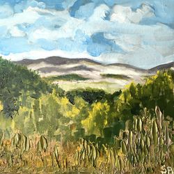 Great Smoky Mountains National Park Original Oil painting Tennessee North Carolina Landscape Original Art 8 by 8