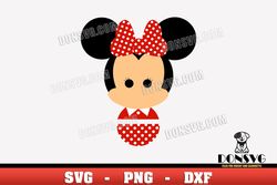 Cute Minnie Mouse Kawaii SVG Disney Baby T-Shirt Design svg for Cricut Chibi Girl clipart png files