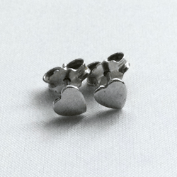 Sterling Silver Small Heart Studs