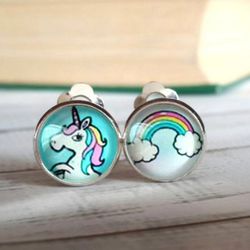 Unicorn Clip on Earrings for girls
