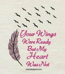 Your Wings embroidery design 3 Sizes reading pillow-INSTANT D0WNL0AD