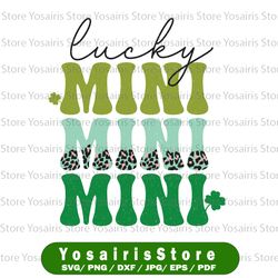 Lucky Mini St. Patrick's Day PNG, Mama and Mini, Girls, Cute, Irish, Lucky, Shamrock Sublimation Design Downloads