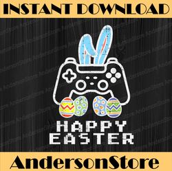 Happy Easter Game Controller Bunny Eggs Gamer Easter Day Png, Happy Easter Day Sublimation Design