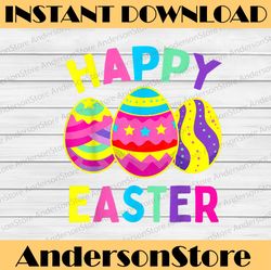Happy Easter Day, Cute Colorful Egg Hunting Easter Day Png, Happy Easter Day Sublimation Design