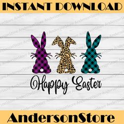 Easter Leopard Bunny Rabbit Palm Sunday Easter Day Png, Happy Easter Day Sublimation Design