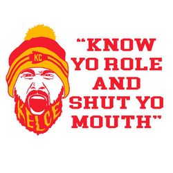 Know Your Role And Shut Your Mouth Travis Kelce Quote Afc 2023 Svg