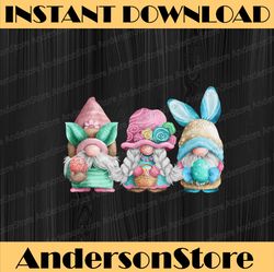 Happy Easter Eggs Easter Bunny Easter Gnome Easter Day Png, Happy Easter Day Sublimation Design