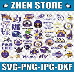 Minnesota Vikings Svg Png Jpeg Dxf Eps Vector Files , silhouette cameo, cricut, cut file, digital clipart, nfl