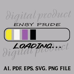 THE NONBINARY PRIDE FLAG LOADING VECTOR SVG.AI.EPS.PDF.PNG DIGITAL DOWNLOAD FILES