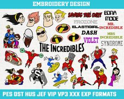 Incredibles Machine Embroidery Design, Incredibles Embroidery, Incredibles Embroidery Design File 4x4 size