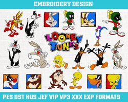 Looney tunes embroidery designs, Looney tunes embroidery, Looney tunes pes, Looney tunes hus Design File 4x4 size