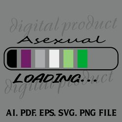 Aromantic Asexual LOADING SVG.PNG.Ai.PDF.EPS Digital Download File, Sublimation Files ,Aromantic asexua Flag Vector