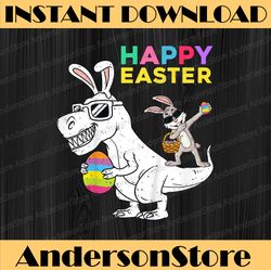 Happy Easter T Rex Dino Dabbing Rabbit Dab Easter Day Png, Happy Easter Day Sublimation Design