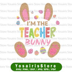 Teacher Easter Png, Teacher Bunny, Png, Eps, Easter Png, Easter Bunny Png File, Rabbit Png, Teacher Saying
