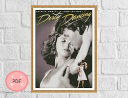 Dirty Dancing Cross Stitch Pattern,X Stitch Pattern,Pdf,Instant Download,Movie Poster