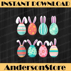 Cute Eggs Easter Day Family Matching Pajama Egg Hunting Easter Day Png, Happy Easter Day Sublimation Design