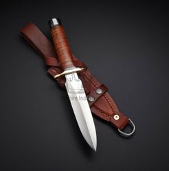 15 Inch, Handmade Carbon Steel Dagger Knife, High Carbon Steel Hunting Dagger Knife, Fixed Knife, With Sheath