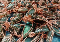 25Pcs Flashy Labradorite Pendants, Handmade Wire Wrap Pendants Lot, Copper Pendant Jewelry, Tree Of Life Pendants Lot