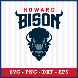 Howard University Bison Svg, Howard University Bison Logo Svg, NCAA Svg, Sport Svg, Png Dxf Eps File