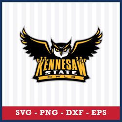 Kennesaw State Owls Svg, Kennesaw State Owls Logo Svg, NCAA Svg, Sport Svg, Png Dxf Eps File