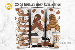 Love Coffee Gnome Sublimation Tumbler