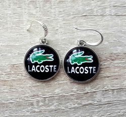 Lacoste earrings, Crocodile logo sport accessories