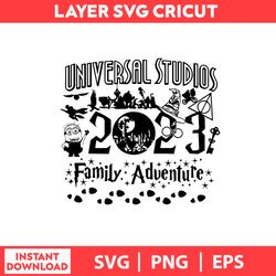 Universal Studios Family Adventure Svg ,Universal Pictures Svg, Universal Studios 2023 Svg, Png, Pdf, Digital File.