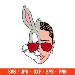 Bad Bunny Face Hearts Svg, Bad Bunny Svg, Valentines Day Svg, Baby Benito Svg, Cricut, Silhouette Vector Cut File