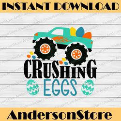 Crushing Eggs Easter Monster Truck Easter Day Png, Happy Easter Day Sublimation Design