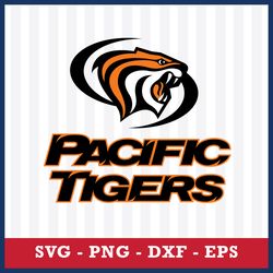 Pacific Tigers Svg, Pacific Tigers Logo Svg, NCAA Svg, Sport Svg, Png Dxf Eps File