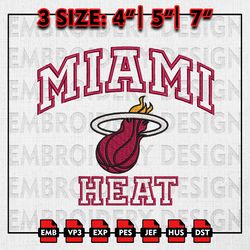 NBA Miami Heat Embroidery Files, NBA teams, NBA Heat Embroidery Designs, Machine Embroidery Designs