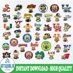 Baby Yoda NCAA, Baby Yoda png, NCAA png, NCAA Clipart, NCAA bundle, Bundle NCAA Sport, NCAA