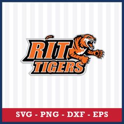 RIT Tigers Svg, RIT Tigers Logo Svg, NCAA Svg, Sport Svg, Png Dxf Eps File
