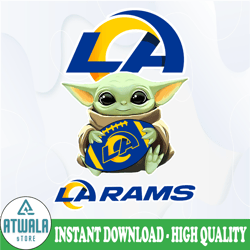 Baby Yoda with Los Angeles Rams NFL png,  Baby Yoda NFL png, NFL png, Sublimation ready, png files for sublimation