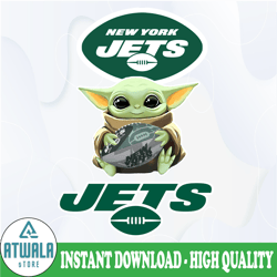 Baby Yoda with new york jets NFL png,  Baby Yoda NFL png, NFL png, Sublimation ready, png files for sublimation