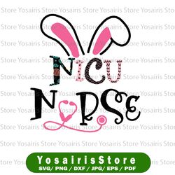 NICU Nurse Stethoscope Png, Bunny Ears Happy Nursing Png, Easter Eggs Png, Stethoscopes NICU Nurse Neonatal Intensive