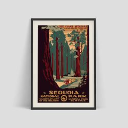 Sequoia National Park - vintage WPA poster, 1938