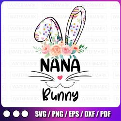 Cute Nana Bunny Easter Png, Sublimation PNG Digital Download, Printable Easter - Rabbit Png